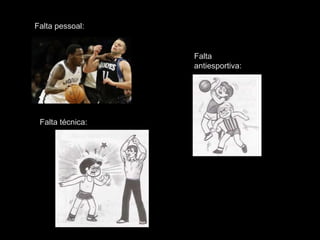 Falta pessoal:
Falta técnica:
Falta
antiesportiva:
 