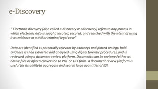 Introduction to e-Discovery 