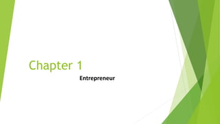 Chapter 1
Entrepreneur
 