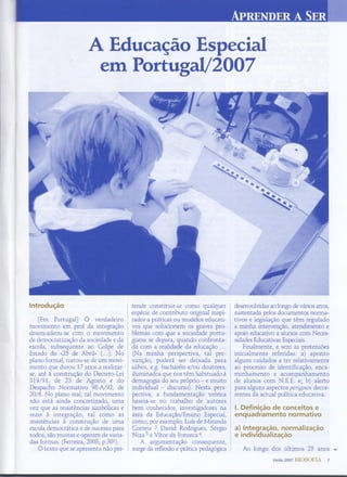Azevedo, A. M. (2007). A Educação Especial em Portugal/2007. 