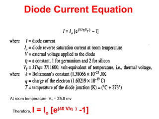 Semiconductor diodes ppt and also characteristics | PPTX