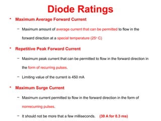 Semiconductor diodes ppt and also characteristics | PPTX