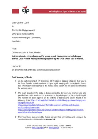 Nirant, Juhu Tara Road, Juhu, Santacruz (West), Mumbai – 400049.
Website: https://cjp.org.in/ Email: info@cjp.org.in Fax: ...