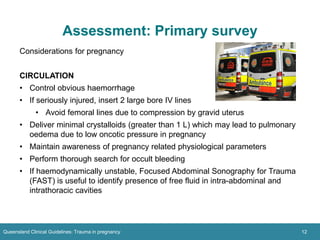 Trauma In Pregnancy Algorithm MANAGEMENT OF PREGNANT WOMEN IN TRAUMA IN PREGNANCIES | PDF