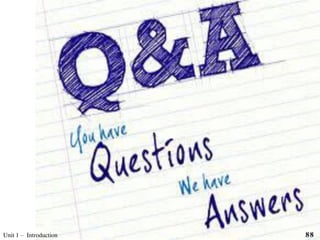 Unit 1 – Introduction 88
 