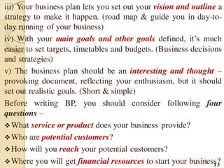 Entrepreneurship development - Business Plan | PDF