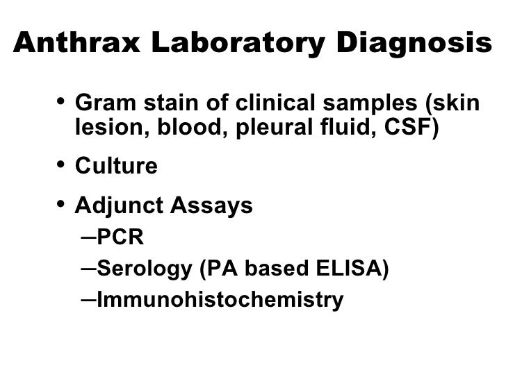 How Is Anthrax Diagnosed? – Collecting and Sending Samples to ...