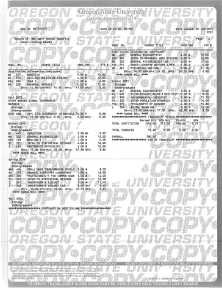 Transcript OSU | PDF