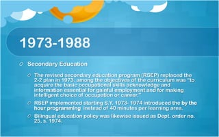 Journey in the Basic Education Curricular reforms | PDF