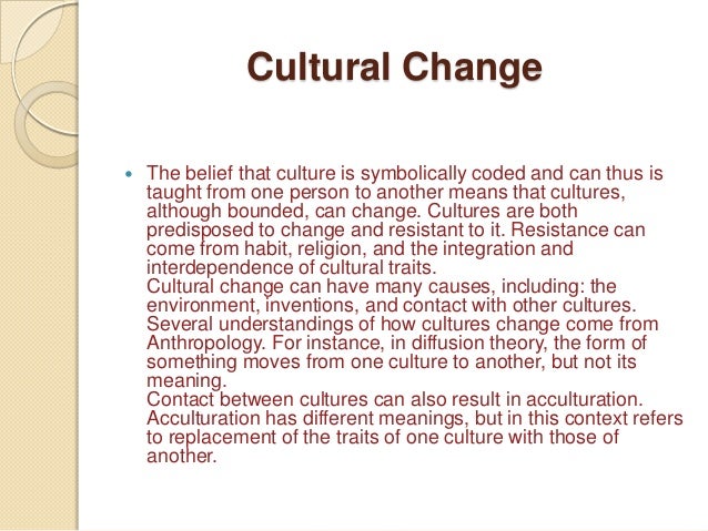 cultural change