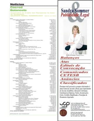 Notícias
Cocred
Balancete
Cooperativa de Crédito dos Plantadores de Cana
de Sertãozinho
BALANCETE MENSAL FEVEREIRO/2007 valores em Reais

Revista Canavieiros - Abril de 2007

 