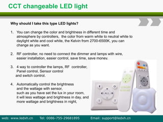 CCT Changeable and dimmable LED light catalogue | PDF