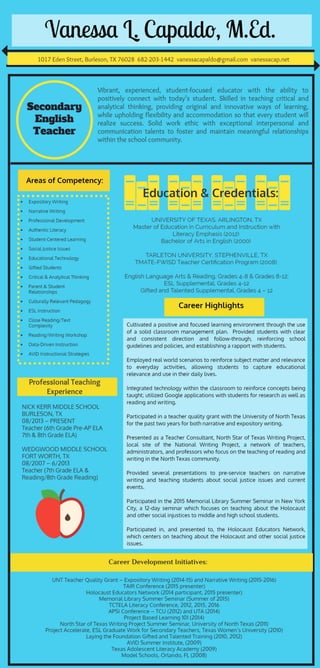 Resume Infographic | PDF