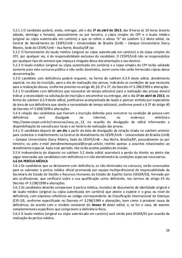 Concurso SESA 2013