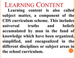 Subject Content Formation Process Phases of Administering the Curriculum | PPTX