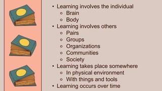 Learning Involves REPORTING ON ED 216 MASTERS OF ARTS IN EDUCATION PPT TITLED THE ...