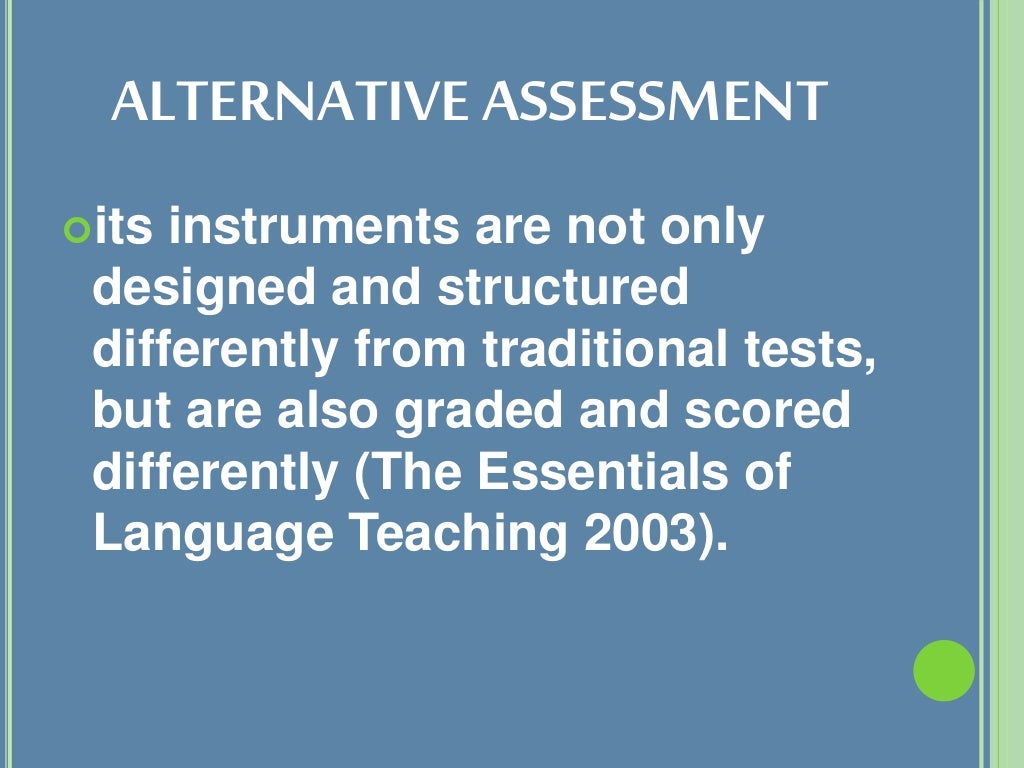 Alternative Assessment
