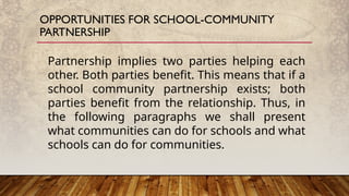 Building Effective School and Community Partnerships for Educational ...