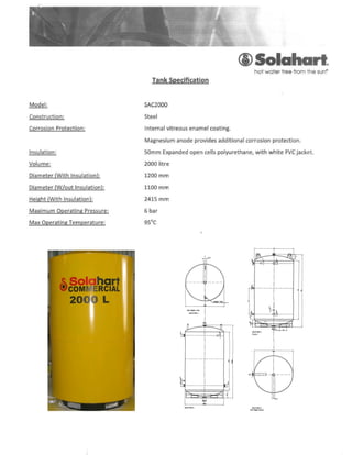 Brosur Solahart 2000 Liter