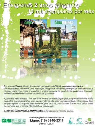 Revista Canavieiros - Setembro de 2008

33

 