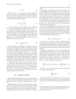 Quantum Noise and Error Correction | PDF