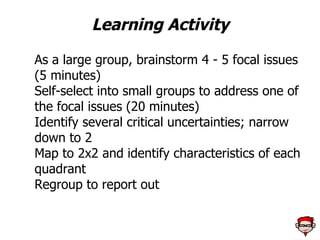 Futures Studies seeks to understand what is likely to continue, what is likely to change, and what is novel. 