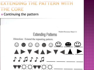Extending the pattern with the coreContinuing the pattern