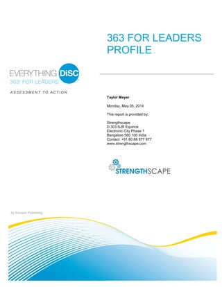 Everything DiSC 363 for Leaders Sample report-  Download Now!