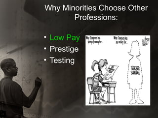 Why Minorities Choose Other Professions: Low Pay Prestige Testing  