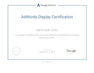 Google AdWords Certification