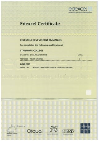 Edexcel Certificate