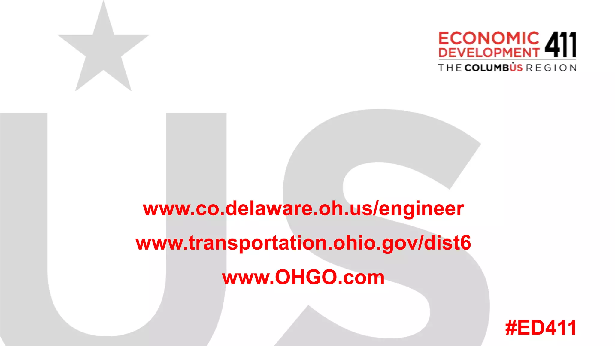 #ED411
www.co.delaware.oh.us/engineer
www.transportation.ohio.gov/dist6
www.OHGO.com
 