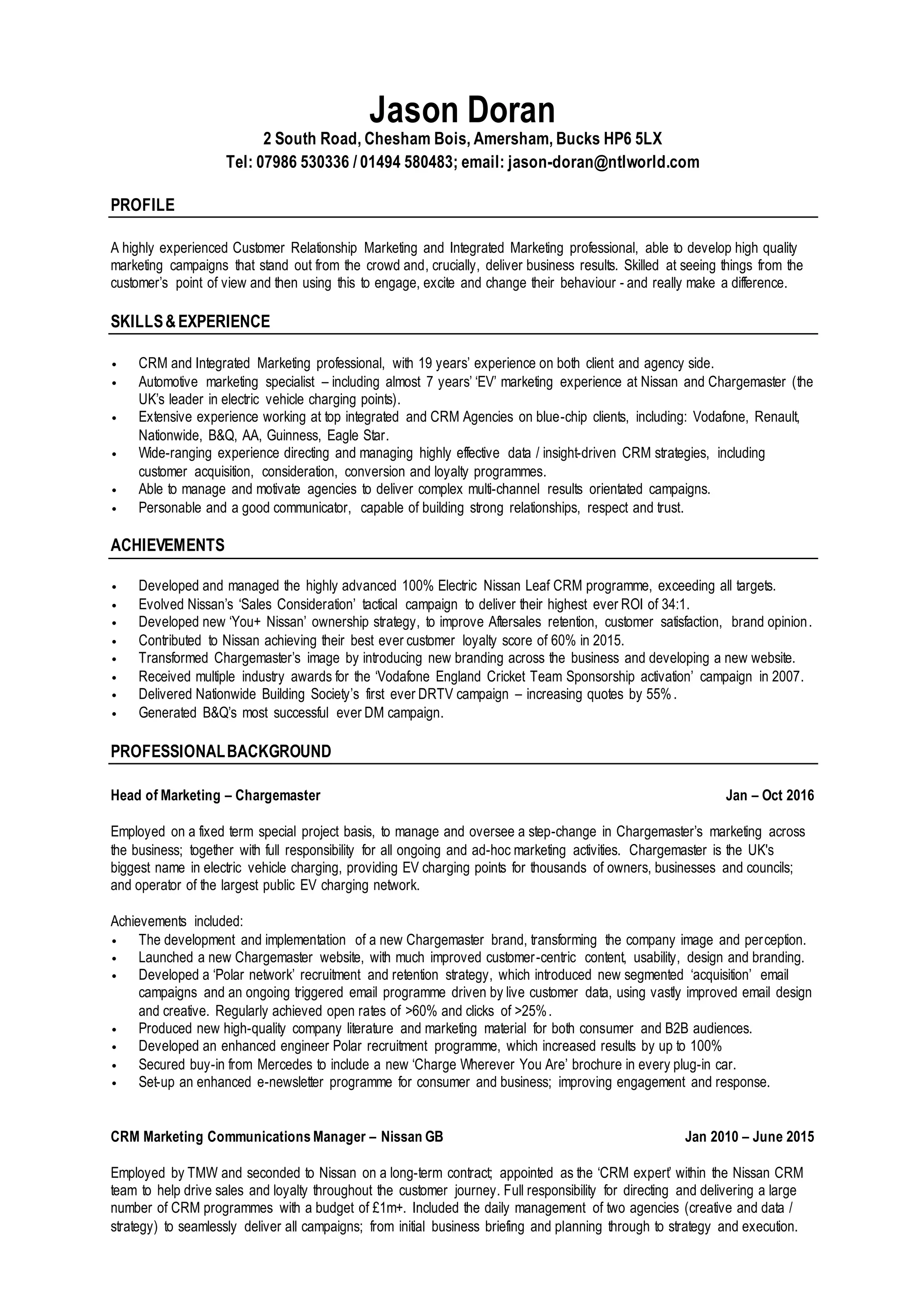 Jason Doran CV - Nov 2016 | DOCX