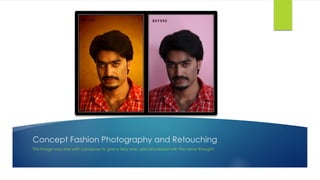 Concept Fashion Photography and Retouching
This image was shot with a purpose to give a fiery look, and processed with the same thought.
 