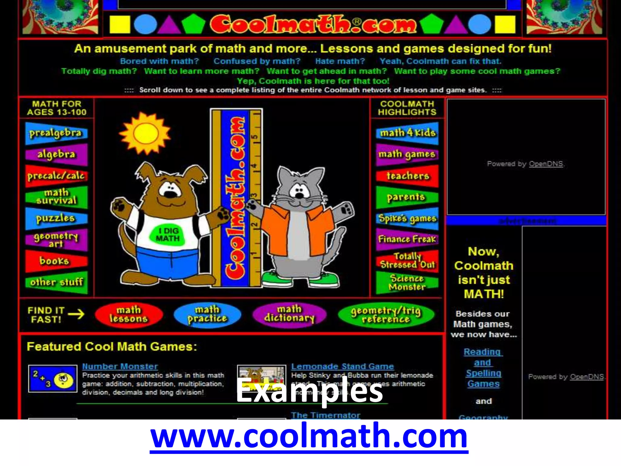 Examples
www.coolmath.com
 