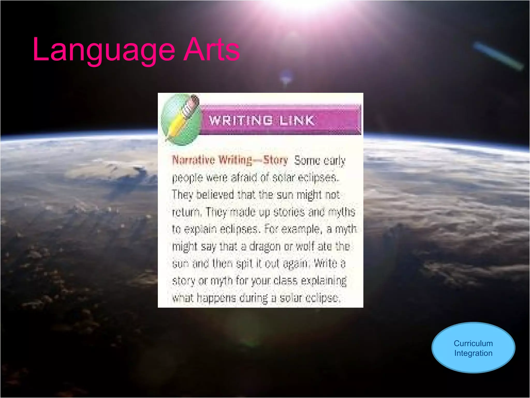 Language Arts Curriculum Integration 