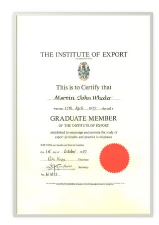 Graduate Institute Of Export