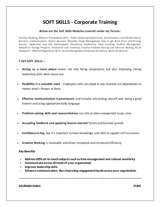 soft skills on resumes