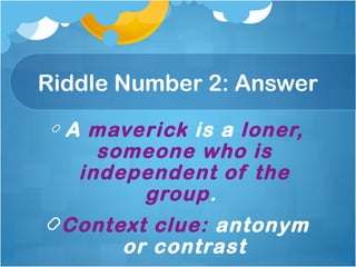 Context clues | PPT