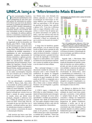 36

Mais Etanol

UNICA lança o “Movimento Mais Etanol”

O

setor sucroenergético brasileiro,
reconhecido mundialmente como
protagonista do mais bem sucedido projeto de substituição de combustíveis fósseis por renováveis do planeta,
tem todas as condições para dobrar de tamanho até 2020 e atender à demanda por
seus produtos, que continua crescendo
fortemente dentro e fora do Brasil. Mas
esse crescimento só pode se concretizar
com a introdução de políticas públicas
estáveis e consistentes, essenciais para a
reconquista da competitividade do setor.
Essa foi a mensagem central do jantar organizado no dia 6 de dezembro, em
Brasília, pela UNICA - União da Indústria de Cana-de-açúcar, que recebeu cerca
de 200 convidados no centro de eventos
Unique Palace. Participaram do encontro,
conselheiros da entidade, empresários e
trabalhadores do setor sucroenergético,
deputados, senadores, representantes de
diversos ministérios e agências governamentais, entidades ligadas à cadeia produtiva da cana-de-açúcar, sindicatos e
organizações não-governamentais. O presidente da Copercana e Sicoob Cocred,
Antonio Eduardo Tonielo e da Canaoeste,
Manoel Ortolan, também participaram do
encontro em que a UNICA e seus parceiros da cadeia sucroenergética lançaram
uma nova iniciativa que se tornará mais
visível nos próximos meses: o “Movimento Mais Etanol.”
Em sua apresentação, o presidente
da UNICA, Marcos Jank, falou sobre
a necessidade de políticas públicas que
restabeleçam e consolidem a competitividade do etanol hidratado. “Se queremos continuar suprindo metade do combustível utilizado por veículos leves no
Brasil e metade do açúcar negociado
no mundo, temos que dobrar nossa
produção, atingindo a ambiciosa meta
de 1,2 bilhão de toneladas de cana-deaçúcar até 2020,” frisou Jank. Para ele,
a exemplo do que tem sido feito com a
gasolina, a principal política que deve
ser adotada para restaurar a competitividade e retomar o crescimento do etanol
é a desoneração tributária.
Jank mostrou que houve uma forte
redução da tributação sobre a gasolina

nos últimos anos, sem alteração dos
tributos aplicados ao etanol. A Cide
(Contribuição de Intervenção no Domínio Público), por exemplo, que em
2002 era equivalente a 14% do preço
da gasolina na bomba, hoje equivale
a apenas 2,6%. “Com isto, a diferença
entre as cargas tributárias sobre a gasolina e o etanol é hoje de apenas quatro pontos percentuais (ver gráfico ao
lado), o que não valoriza uma série de
benefícios proporcionados pelo etanol,
colocando o Brasil na contramão do
que se pratica em boa parte do mundo,”
frisou Jank.
A longa lista de benefícios gerados
pela produção e uso do etanol em larga
escala no Brasil inclui a geração de mais
de um milhão de empregos, a interiorização do desenvolvimento, o estímulo à
tecnologia nacional, a geração de divisas
por meio da exportação e reconhecidos
impactos na saúde pública, com a queda
no número de casos de doenças respiratórias e mortes na medida em que aumenta
o uso do etanol em áreas urbanas.
Mas o principal destaque é o reconhecimento mundial do etanol de canade-açúcar como o mais avançado biocombustível do planeta na mitigação
do aquecimento global, ao reduzir as
emissões de gases causadores do efeito
estufa em até 90% se comparado com a
gasolina. Por tudo isso, a UNICA estranha a forma como o sistema tributário
brasileiro vem privilegiando a gasolina
nos últimos anos.
A UNICA sugere a eliminação do
PIS-Cofins no etanol hidratado, a introdução de financiamentos para estocagem
de etanol, construção de novas usinas
(greenfields) e medidas que permitam a
expansão mais rápida da bioeletricidade. Essa opção energética limpa avança
muito lentamente devido a uma série de
entraves regulatórios e burocráticos.
Paralelamente às medidas que precisam vir do governo, o presidente da
UNICA frisou que o setor sucroenergético também deve contribuir. “Temos que
perseguir reduções de custos, por meio

Revista Canavieiros - Dezembro de 2011

Fonte: ANP e legislação vigente. Elaboração: UNICA. Nota:
valores obtidos tomando-se como base o preço médio dos
combustíveis no País; para o cálculo de ICMS médio no Brasil
utilizou-se a alíquota mais frequente entre os Estados.

de ganhos de eficiência e produtividade
e do desenvolvimento e disseminação de
novas tecnologias, que darão ao setor ganhos de escala,” afirmou.
Segundo Jank, o Movimento Mais
Etanol vai centrar esforços na conscientização de formadores de opinião e tomadores de decisões nos setores público e
privado, por meio de ações em parceria
com entidades e empresas da cadeia produtiva da cana-de-açúcar. É esperado o
envolvimento de setores-chave, como
as distribuidoras de combustíveis, a indústria automobilística, revendedores de
automóveis, máquinas e implementos
agrícolas e fornecedores do setor sucroenergético em geral. Completando o esforço, uma campanha de esclarecimento
será lançada no início de 2012.
Ao destacar os objetivos do Movimento Mais Etanol, Jank apontou a consolidação do etanol como tema estratégico para a economia, o meio ambiente
e o próprio futuro do país. “É preciso
concentrar o diálogo nos fundamentos
positivos do setor sucroenergético e nas
perspectivas de ganhos econômicos,
ambientais e sociais, que só vão se
concretizar se acontecer a retomada do
crescimento que todos desejamos. Essa
retomada depende de políticas públicas
fundamentais para o crescimento sustentável do setor,” concluiu. RC
Fonte: Unica

 