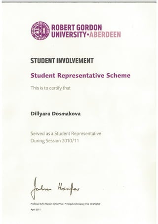 MBA_Student Rep. Certificate
