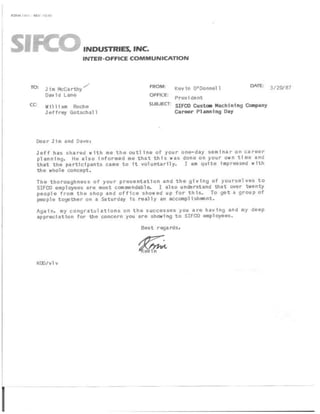 Sifco Recommendation letters