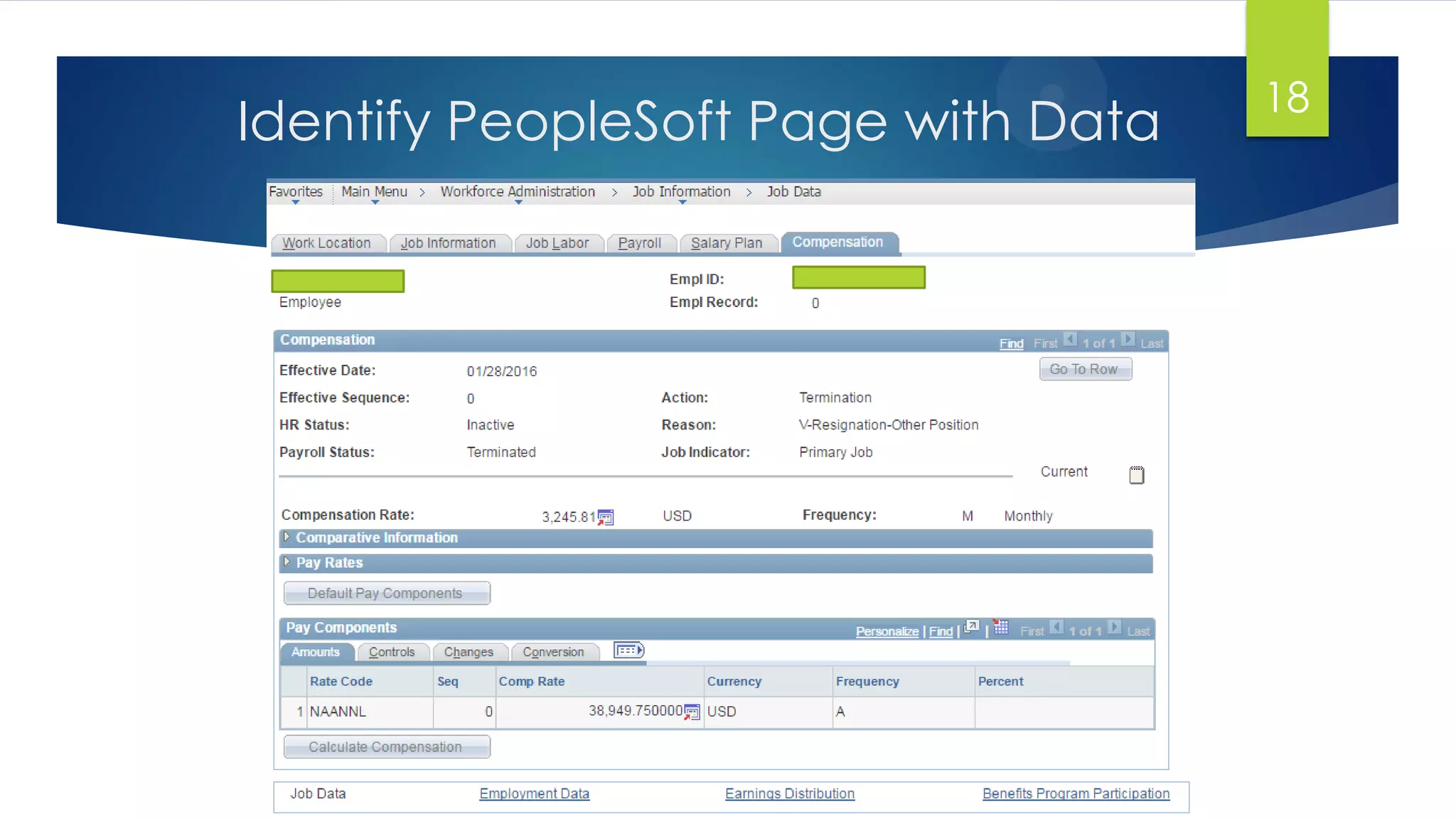 Identify PeopleSoft Page with Data
18
 