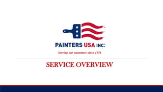 Serving our customers since 1976
SERVICE OVERVIEW
 