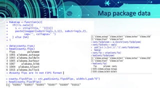 Map package data
 