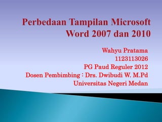 Wahyu Pratama
1123113026
PG Paud Reguler 2012
Dosen Pembimbing : Drs. Dwibudi W. M.Pd
Universitas Negeri Medan
 