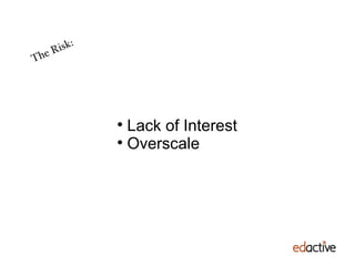 The Risk: Lack of Interest Overscale 