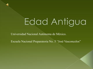 Universidad Nacional Autónoma de México.

Escuela Nacional Preparatoria No. 5 “José Vasconcelos”
 