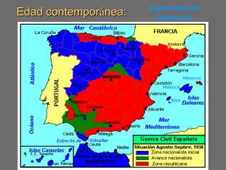 Edad contemporEdad contemporáánea:nea: España siglo XX
Guerra civil
 