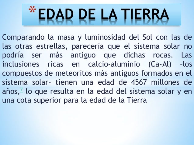 Evolucion De La Edad De La Tierra